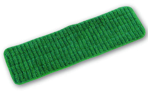 18" GREEN HD microfiber wet mop scrubber pad horizontal