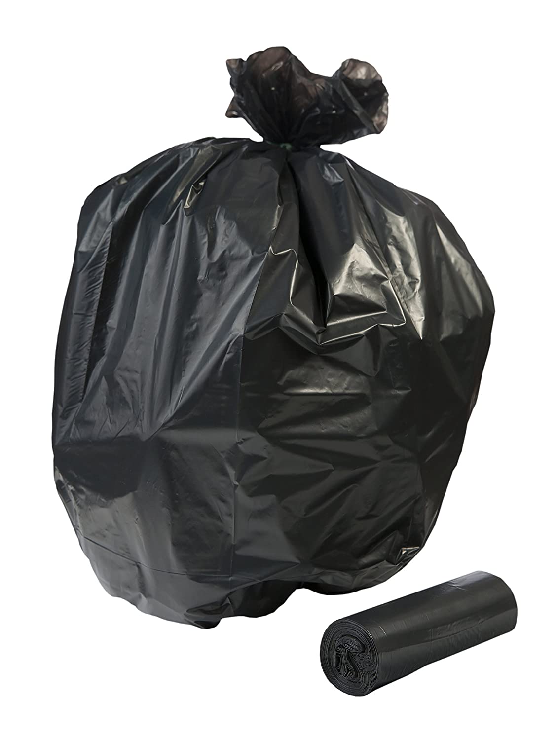 FitzAll, 55-60 Gallon, 43x58, 1.5 mil, Black Trash Bags – Brighton