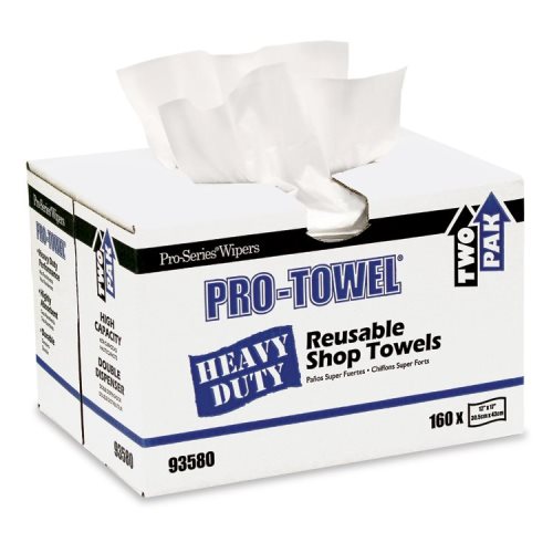 Pro Towel White Heavy Duty Towel 160 sheets per two pack double dispenser box